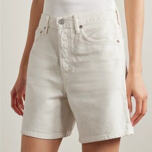 NWT AGOLDE Stella High Rise Denim  Shorts in Fortune Cookie. Size 28.